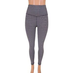 Lululemon High Times Pant Size 4 Textured Stripe Black Deep Coal THROWBACK!